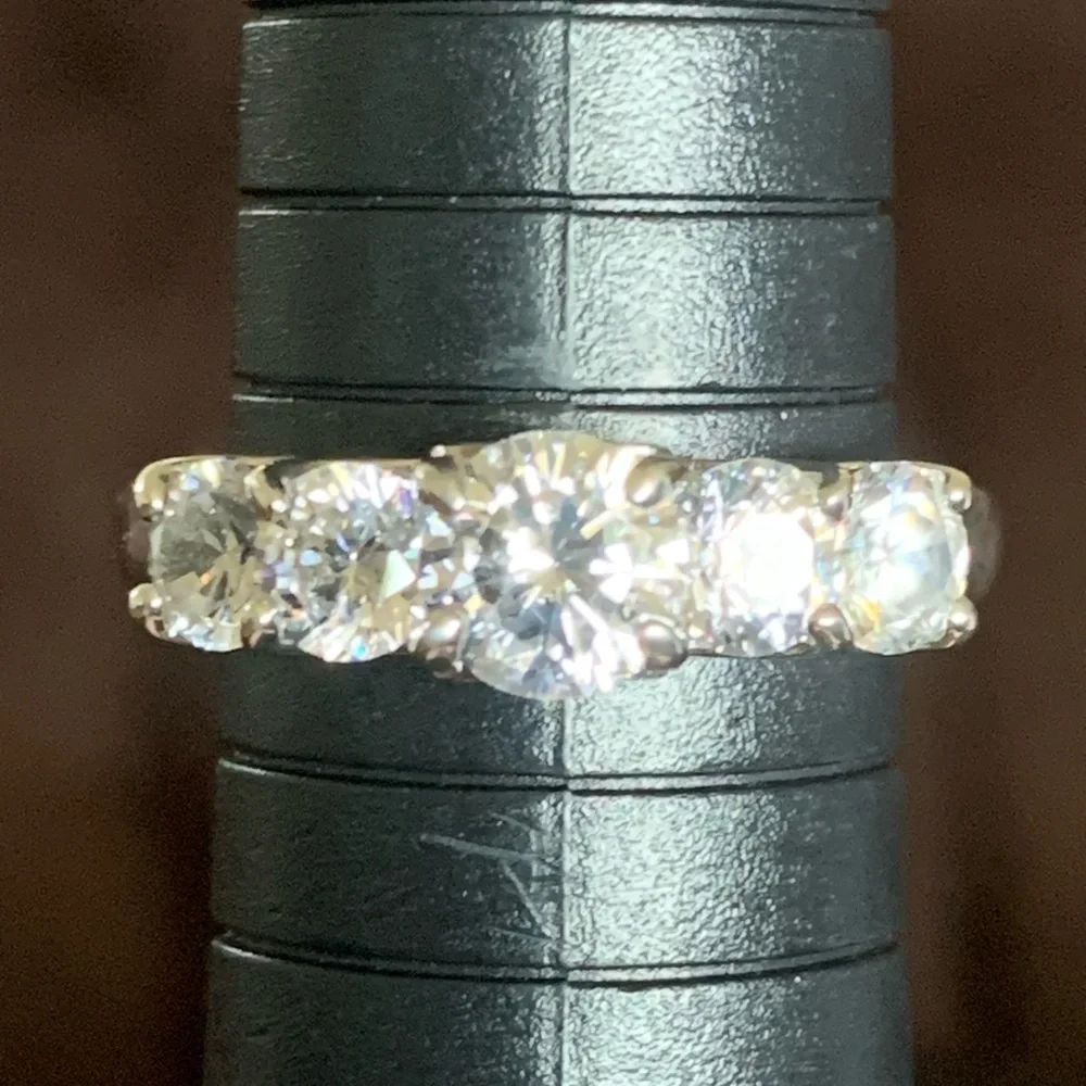 CHARLES WINSTON FOR BELLA LUCE 4.59CTW RHODIUM OVER STERLING SILVER RING - Picture 13 of 14